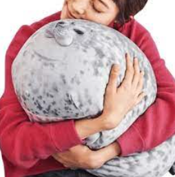 The Blobby Seal Pillow by Miguel Cuevas