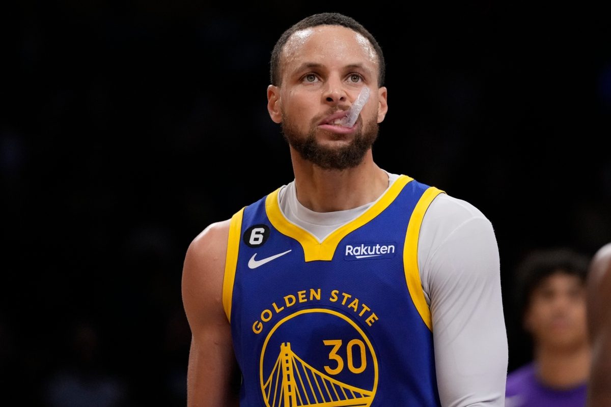 Golden+State+Warriors+guard+Stephen+Curry+stands+on+the+court+in+at+the+closing+minutes+of+a+loss+to+the+Los+Angeles+Lakers+during+the+second+half+in+Game+6+of+an+NBA+basketball+Western+Conference+semifinal+series+Friday%2C+May+12%2C+2023%2C+in+Los+Angeles.+%28AP+Photo%2FAshley+Landis%29