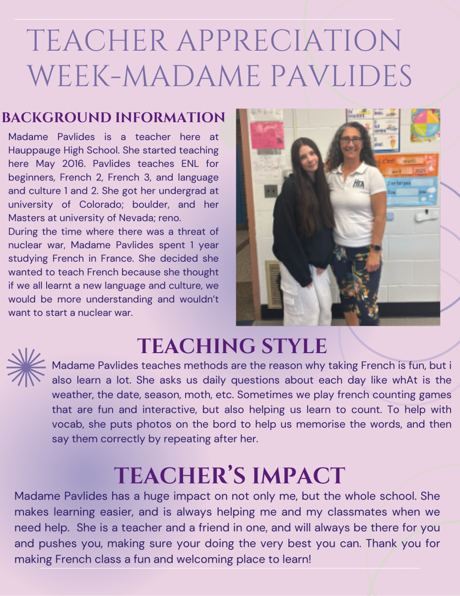Teacher Appreciation: Madame Pavlides