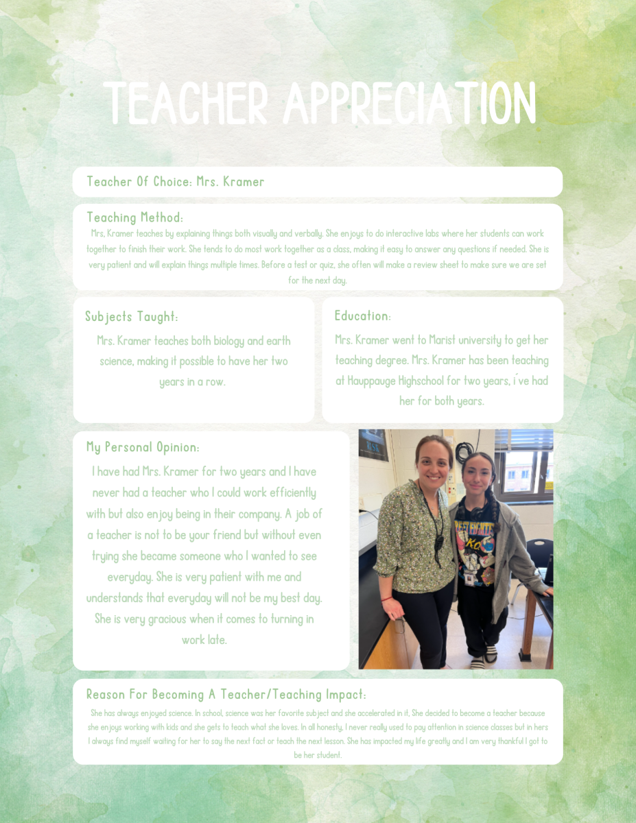 Teacher Appreciation: Ms. Kramer