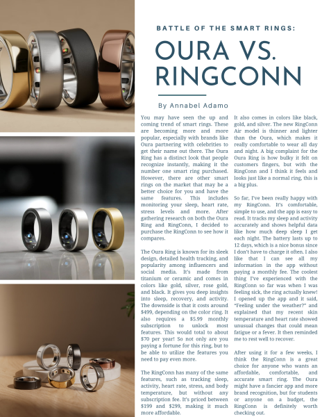Battle of the Smart Rings: Oura vs. RingConn
