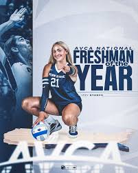 Izzy Starck is gaining her award for Freshman of the Year
